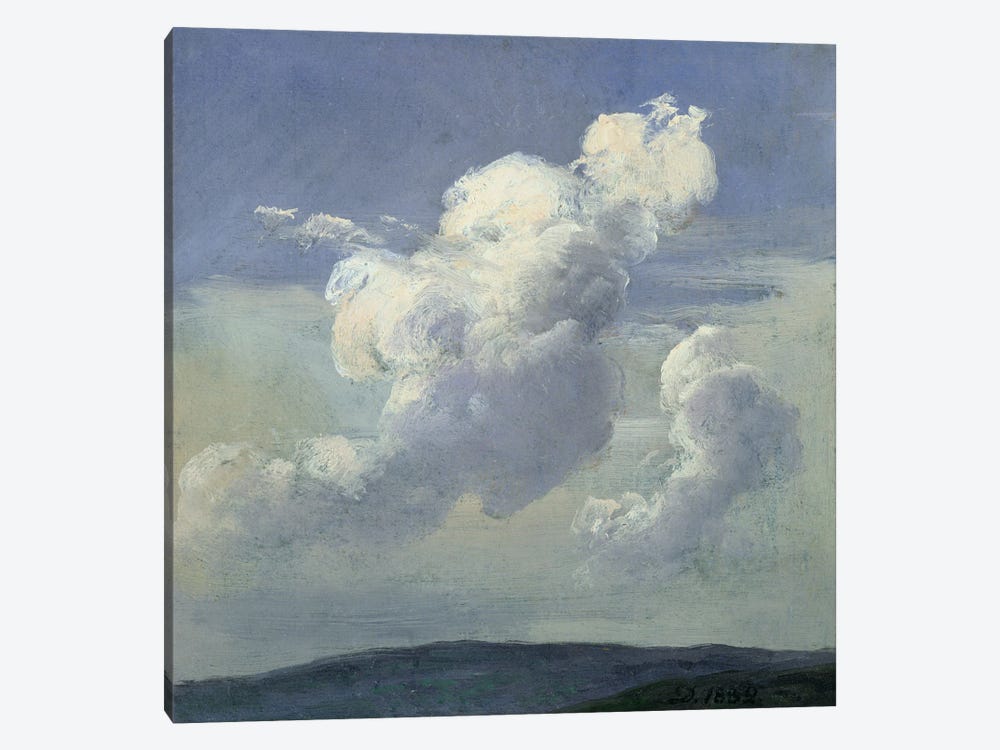 Cloud Study, 1832  by Johan Christian Dahl 1-piece Canvas Print