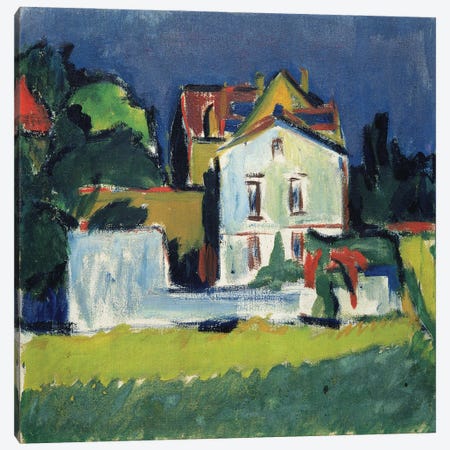 House in a Landscape  Canvas Print #BMN2382} by Ernst Ludwig Kirchner Canvas Print
