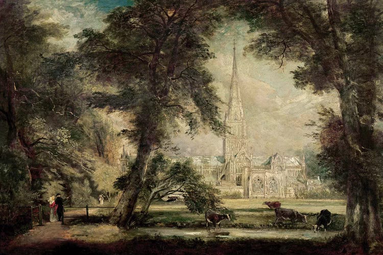 Salisbury Cathedral from the Bishop's Grounds, c.1822-23 