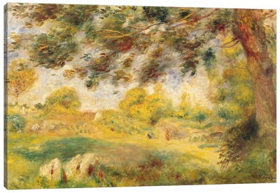 Spring Landscape  Canvas Art Print - Pierre Auguste Renoir