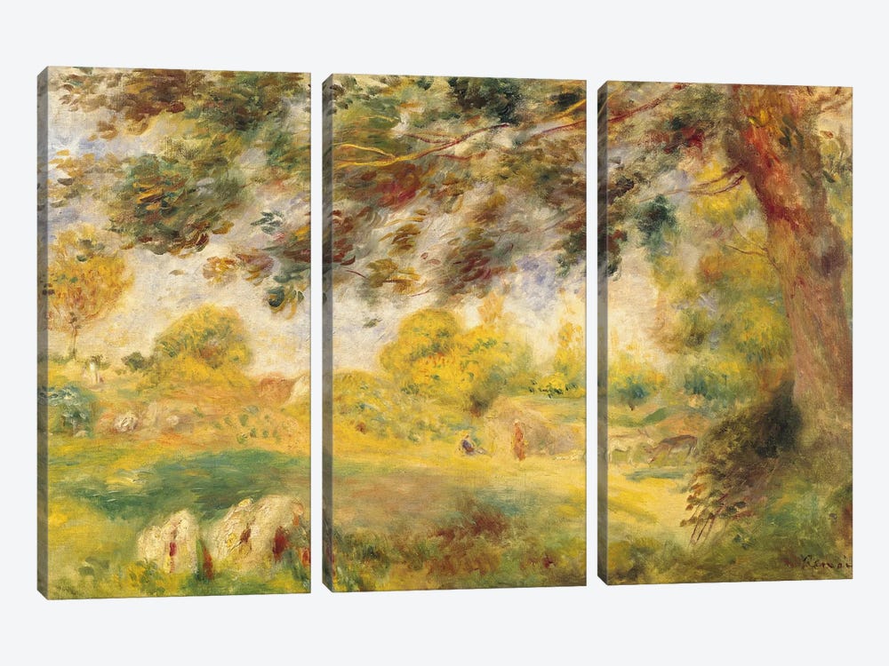 Spring Landscape  by Pierre Auguste Renoir 3-piece Art Print