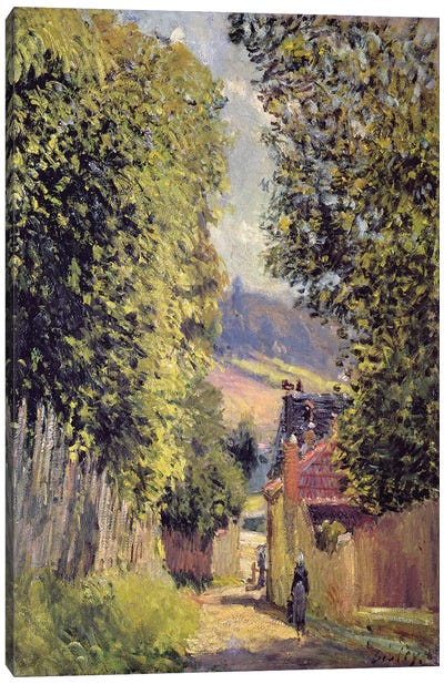 A Road in Louveciennes, 1883  Canvas Art Print