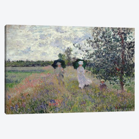 Promenade near Argenteuil, 1873  Canvas Print #BMN2409} by Claude Monet Canvas Wall Art