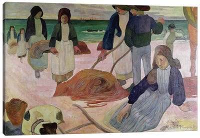 Seaweed Gatherers, 1889  Canvas Art Print - Paul Gauguin