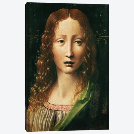 Head of the Saviour  Canvas Print #BMN2412} by Leonardo da Vinci Art Print