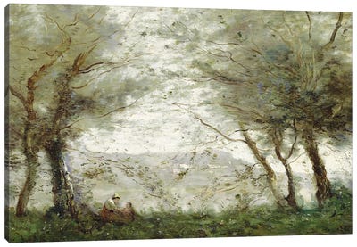 The Pond at Ville-d'Avray through the Trees, 1871  Canvas Art Print