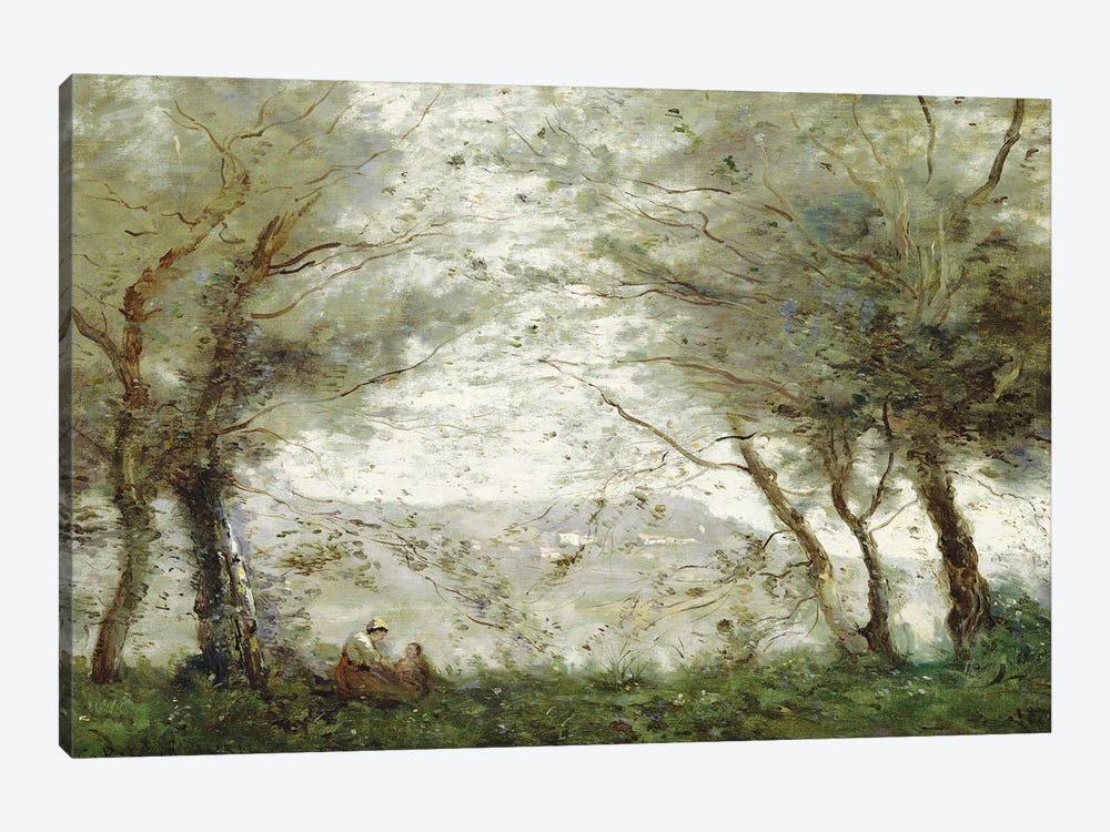 The Pond at Ville-d'Avray through the Trees, 1871  1-piece Canvas Print
