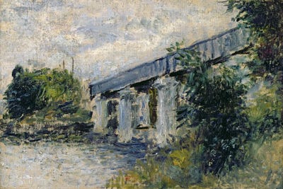 Railway Bridge At Argenteuil 1874 Canvas Print By Claude Monet Icanvas