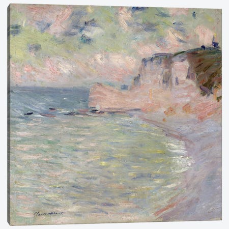 Cliffs and the Porte d'Amont, Morning Effect, 1885  Canvas Print #BMN2420} by Claude Monet Canvas Art
