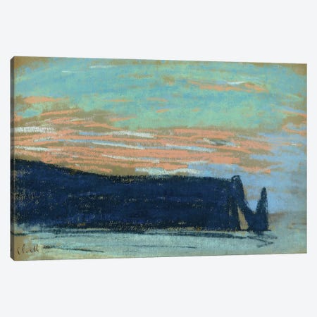 The Cliff at Etretat, c.1885  Canvas Print #BMN2421} by Claude Monet Canvas Wall Art