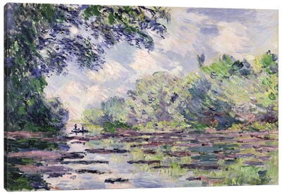 The Seine at Giverny, 1885  Canvas Art Print - Impressionism Art