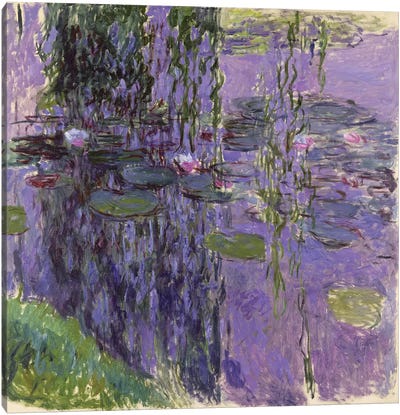 Nympheas, 1916-19  Canvas Art Print - Claude Monet