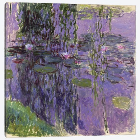 Nympheas, 1916-19  Canvas Print #BMN2429} by Claude Monet Canvas Art
