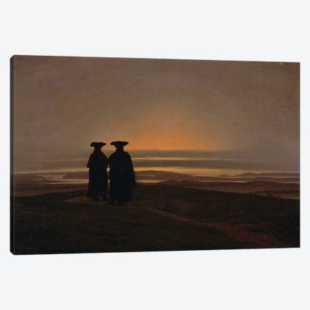 Sunset  Canvas Print #BMN2439} by Caspar David Friedrich Canvas Art Print