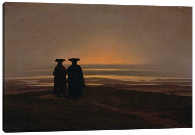 Sunset  Canvas Art Print - Caspar David Friedrich