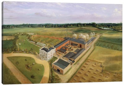 Tiptree Hall and Farm, Essex, c.1850-60  Canvas Art Print