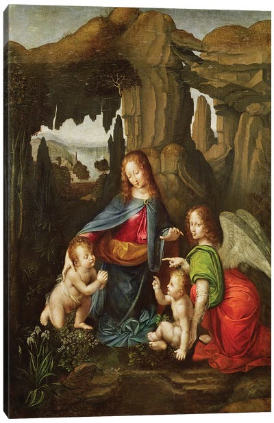 Madonna of the Rocks  Canvas Art Print - Leonardo da Vinci