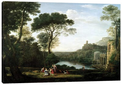 Landscape with the Nymph Egeria  Canvas Art Print