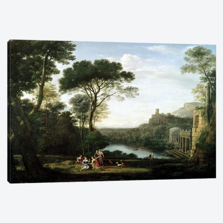 Landscape with the Nymph Egeria  Canvas Print #BMN2452} by Claude Lorrain Canvas Print