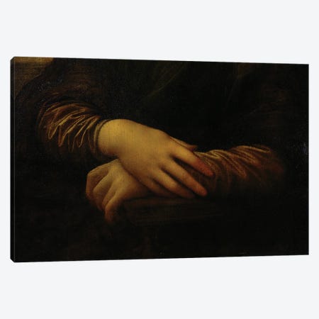 Mona Lisa, detail of her hands, c.1503-06  Canvas Print #BMN2456} by Leonardo da Vinci Canvas Art