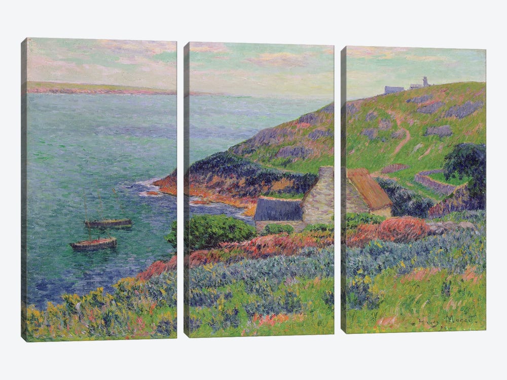 Port Manech, 1896  by Henry Moret 3-piece Canvas Artwork