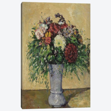 Bouquet of Flowers in a Vase, c.1877  Canvas Print #BMN2461} by Paul Cezanne Canvas Wall Art