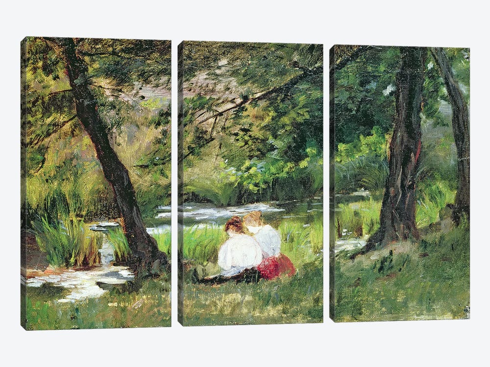 Two Seated Women  3-piece Canvas Artwork