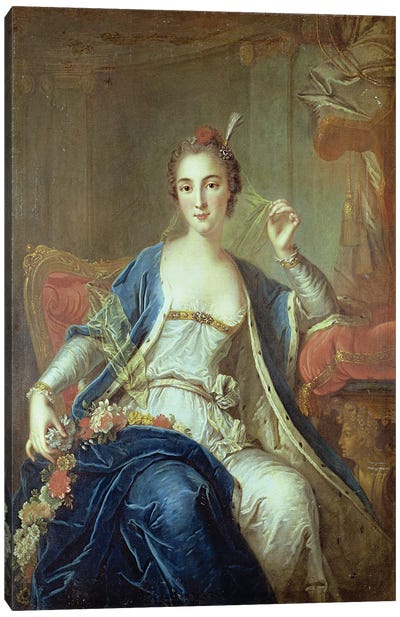 Portrait of Mademoiselle Marie Salle  Canvas Art Print