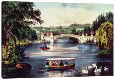 Central Park - The Bridge  Canvas Art Print - N. Currier