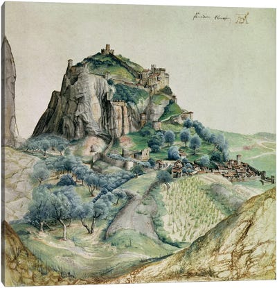 View of the Arco Valley in the Tyrol, 1495  Canvas Art Print - Austria Art
