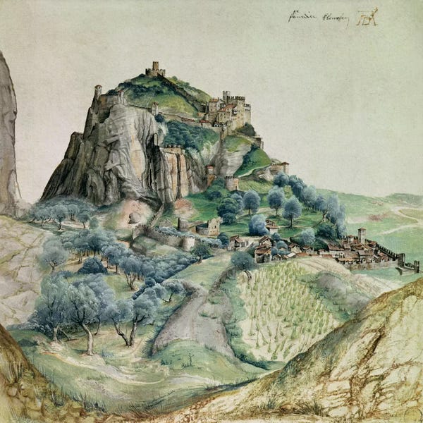 Austria: View of the Arco Valley in the Tyrol, 1495  by Albrecht Dürer