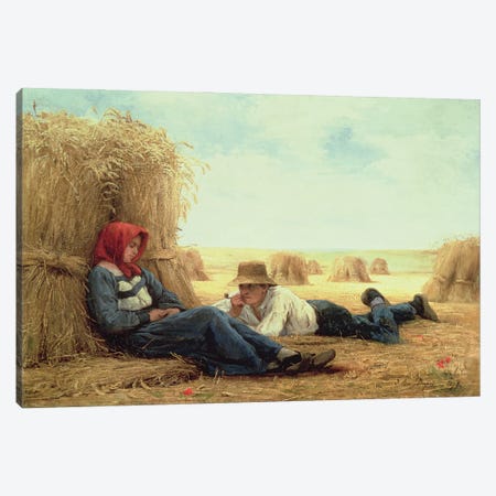 Harvest Time, 1878  Canvas Print #BMN2485} by Julien Dupre Canvas Art Print