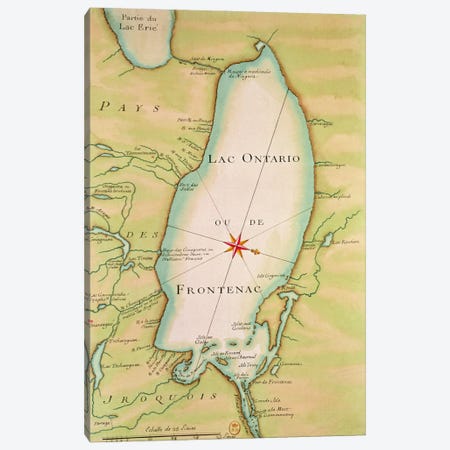 Map of Lake Ontario  Canvas Print #BMN2488} by French School Canvas Art