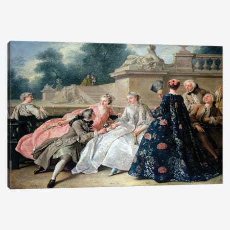 Declaration of Love, 1731  Canvas Print #BMN2490} by Jean Francois de Troy Canvas Print
