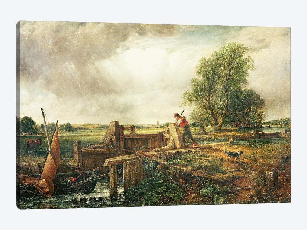 A Boat Passing a Lock  1-piece Canvas Wall Art