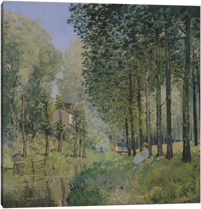The Rest by the Stream. Edge of the Wood, 1872  Canvas Art Print