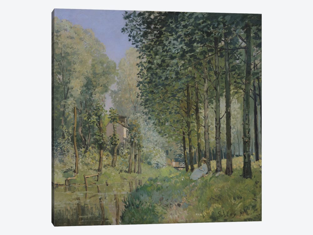 The Rest by the Stream. Edge of the Wood, 1872  by Alfred Sisley 1-piece Canvas Art