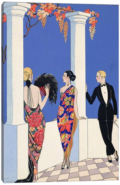 The Taste of Shawls, 1922 (pochoir print) Canvas Art Print