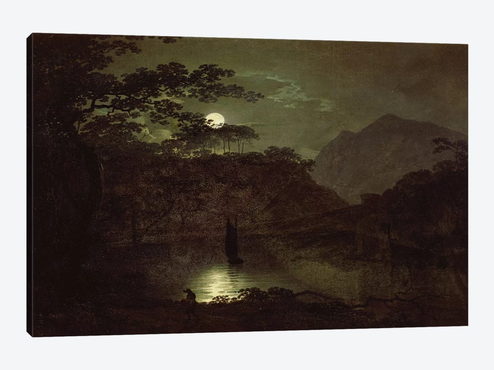 A Lake by Moonlight, c.1780-82  by Joseph Wright of Derby 1-piece Art Print