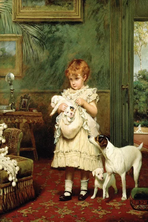 Girl with Dogs, 1893 