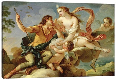 Venus and Adonis  Canvas Art Print