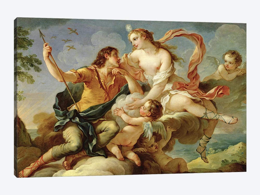 Venus and Adonis  by Charles Joseph Natoire 1-piece Art Print