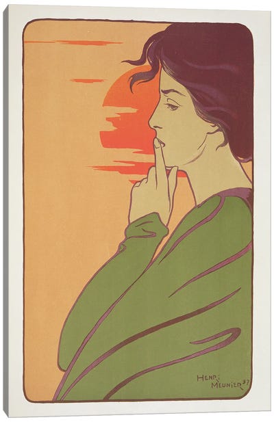 The Hour of Silence, 1897, from 'L'Estampe Moderne', published Paris 1897-99  Canvas Art Print