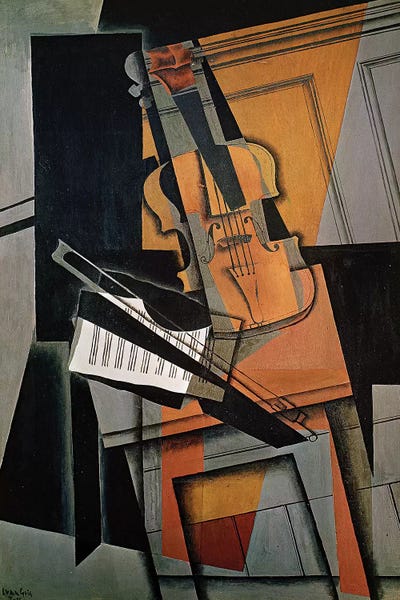 Music: The Violin, 1916  by Juan Gris