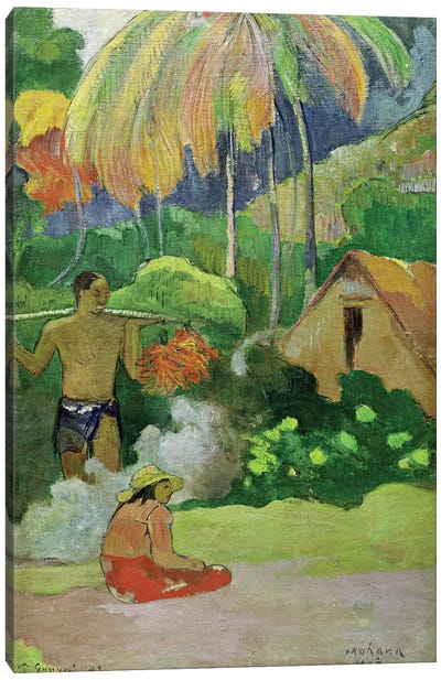 Landscape in Tahiti  Canvas Art Print - Paul Gauguin