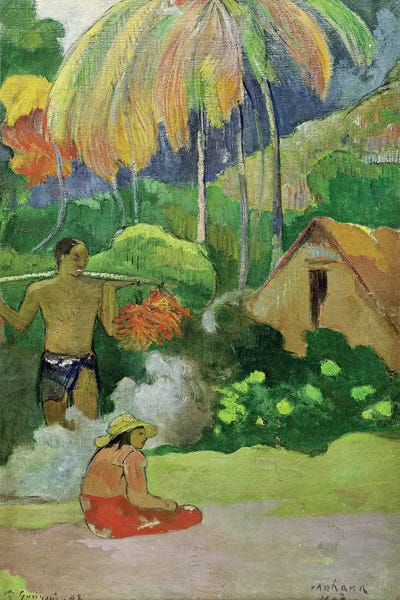 French Polynesia: Landscape in Tahiti  by Paul Gauguin