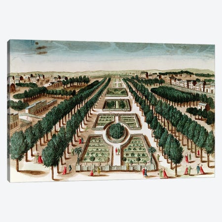 View of the Jardin des Plantes from the Cabinet d'Histoire Naturelle  Canvas Print #BMN2556} by French School Canvas Print