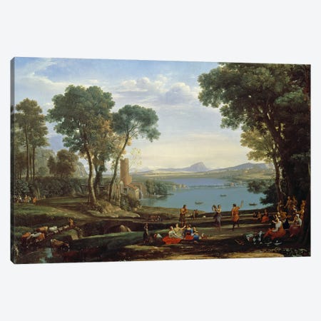 Landscape with the Marriage of Isaac and Rebekah  Canvas Print #BMN255} by Claude Lorrain Canvas Wall Art