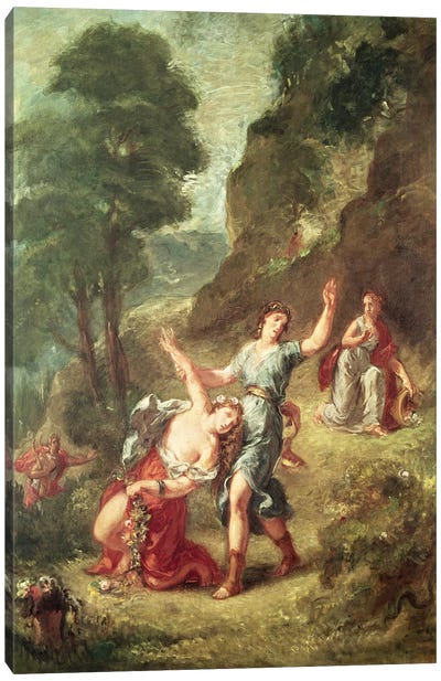 Orpheus and Eurydice, Spring from a series of the Four Seasons, 1862  Canvas Art Print