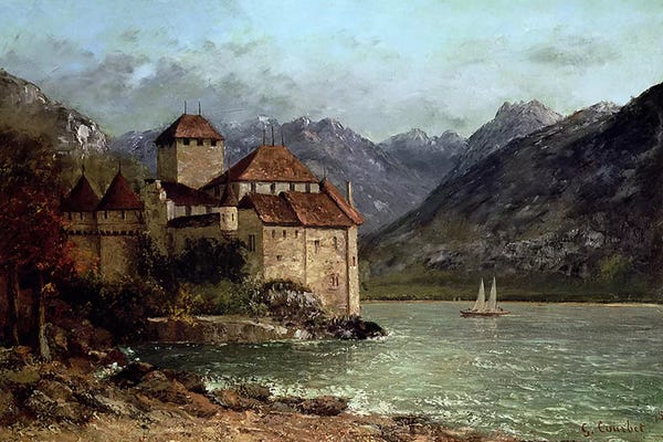 Realism: The Chateau de Chillon, 1875  by Gustave Courbet